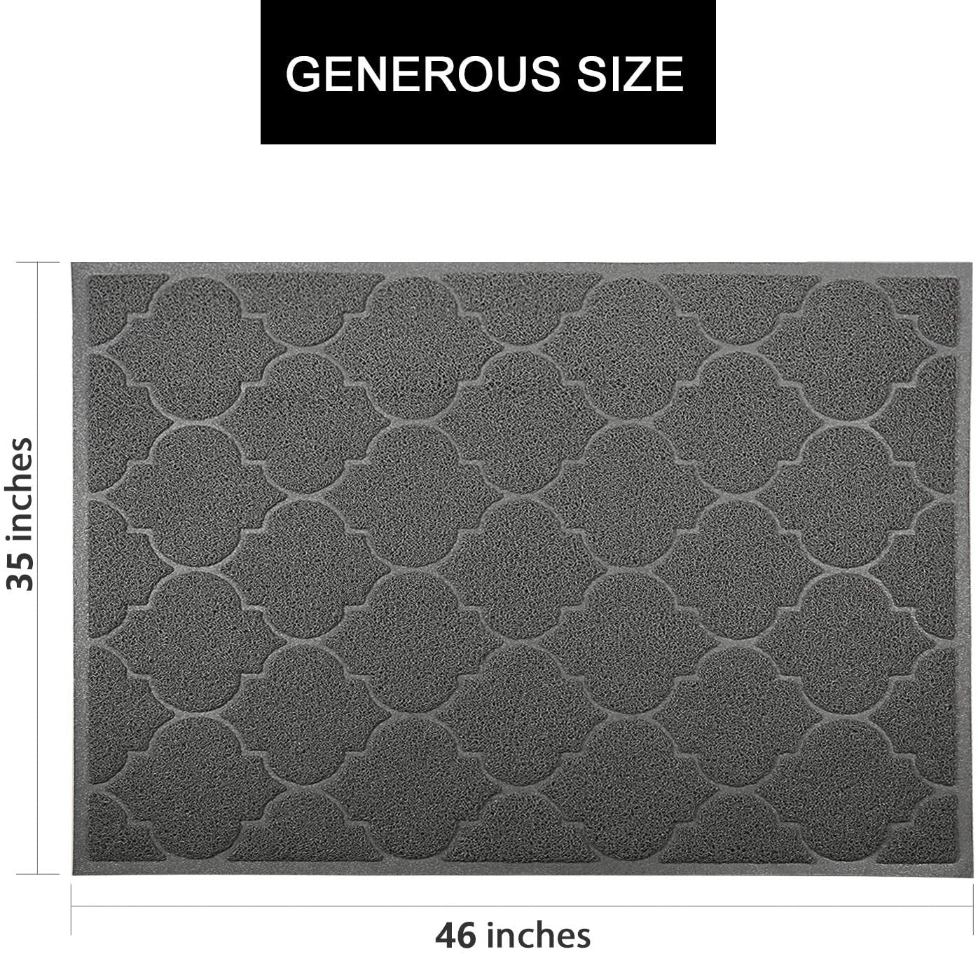 Cat Litter Mat, XL Super Size, Phthalate Free, Easy to Clean, 46X35 Inches, Durable, Soft on Paws, Large Litter Mat.