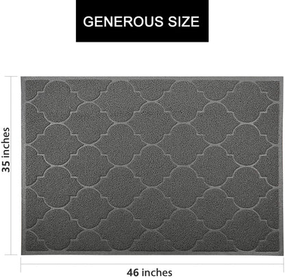 Cat Litter Mat, XL Super Size, Phthalate Free, Easy to Clean, 46X35 Inches, Durable, Soft on Paws, Large Litter Mat.