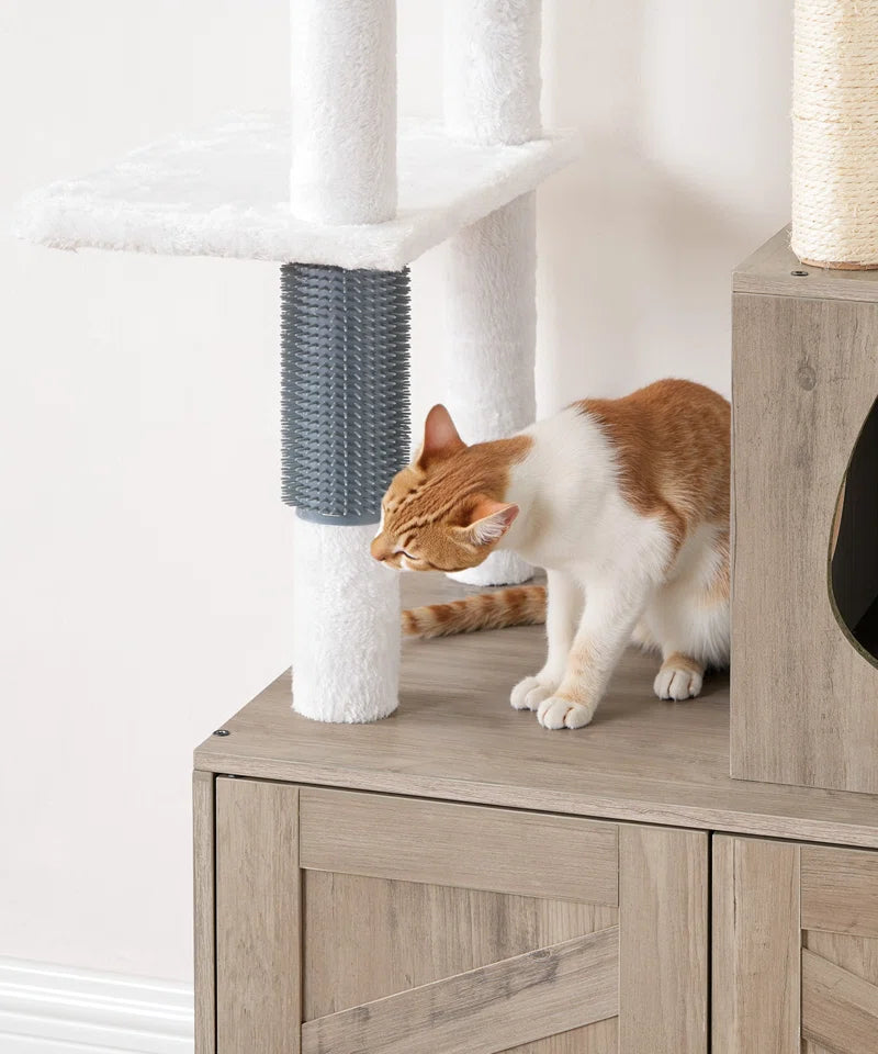 Neligh 59.4'' Tall Cat Tree with Litter Box Enclosure