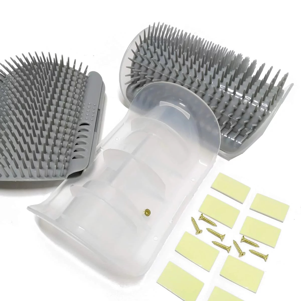4 Pcs Cat Brush Cat Corner Self Groomer Softer Pet Wall Corner Massage Comb Corner Scratcher Pet Grooming Brush Comb Grooming